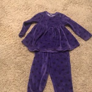 NANO baby girls velour outfit 12 months purple
